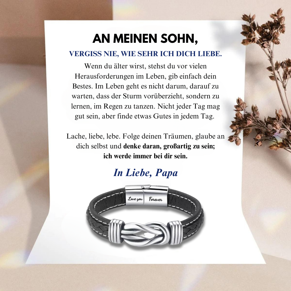 An Meinen Sohn - In Liebe, Papa - Infinity Armband