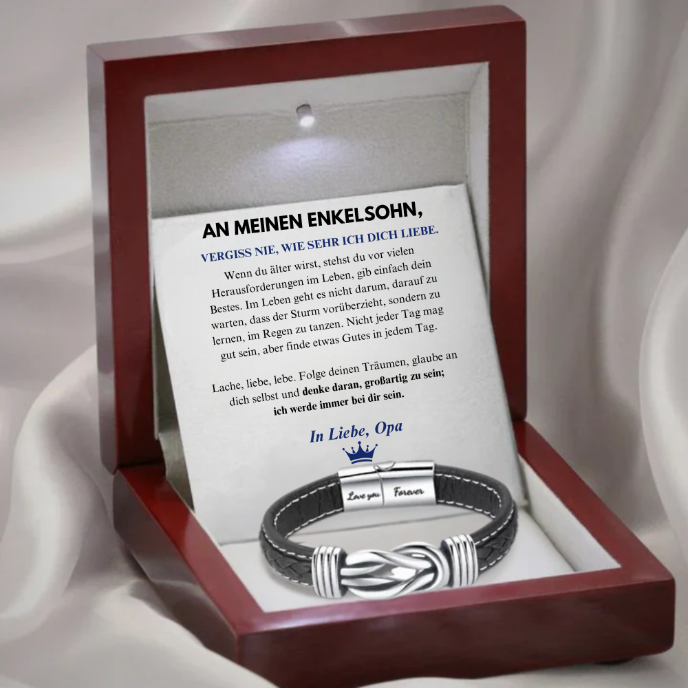 An Meinen Enkelsohn - In Liebe, Opa - Infinity Armband