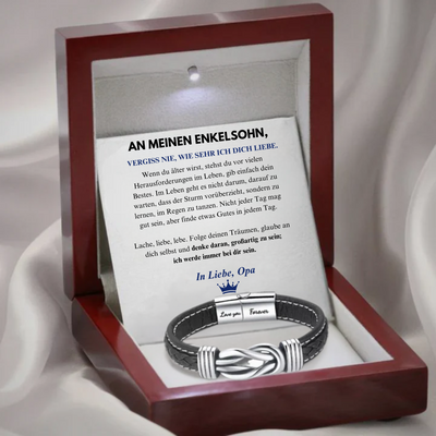 An Meinen Enkelsohn - In Liebe, Opa - Infinity Armband