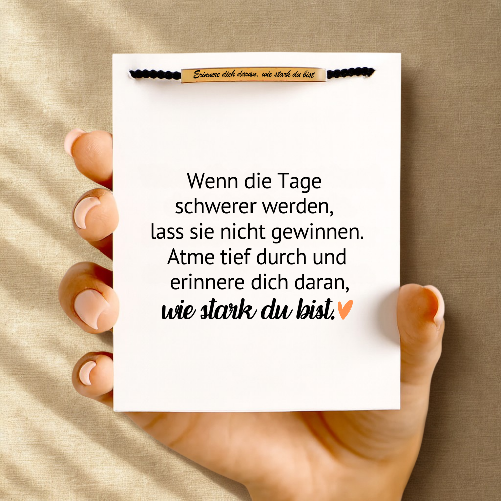 "Erinnere Dich Daran, Wie Stark Du Bist" Röhrenarmband