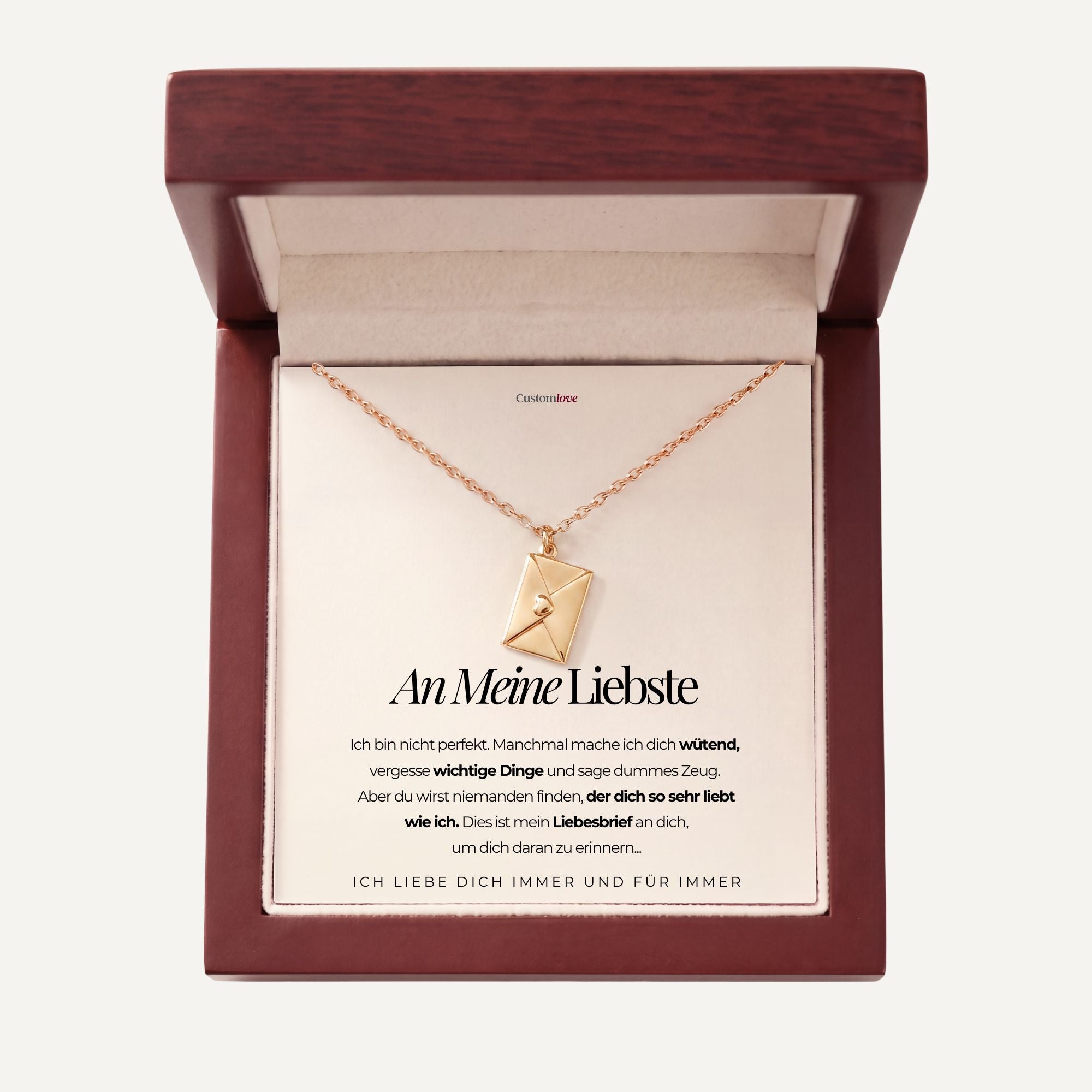 An Meine Liebste - Kette mit Liebesbrief