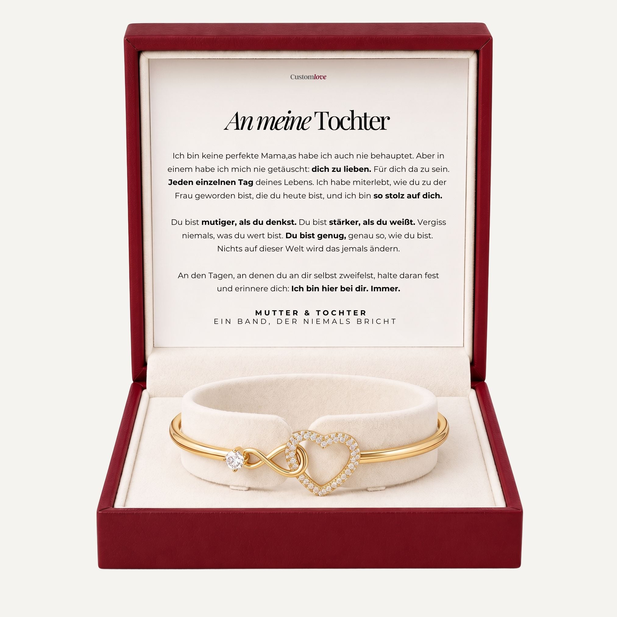 Mutter Und Tochter – Infinity Herz-Armband – So Stolz Auf Dich