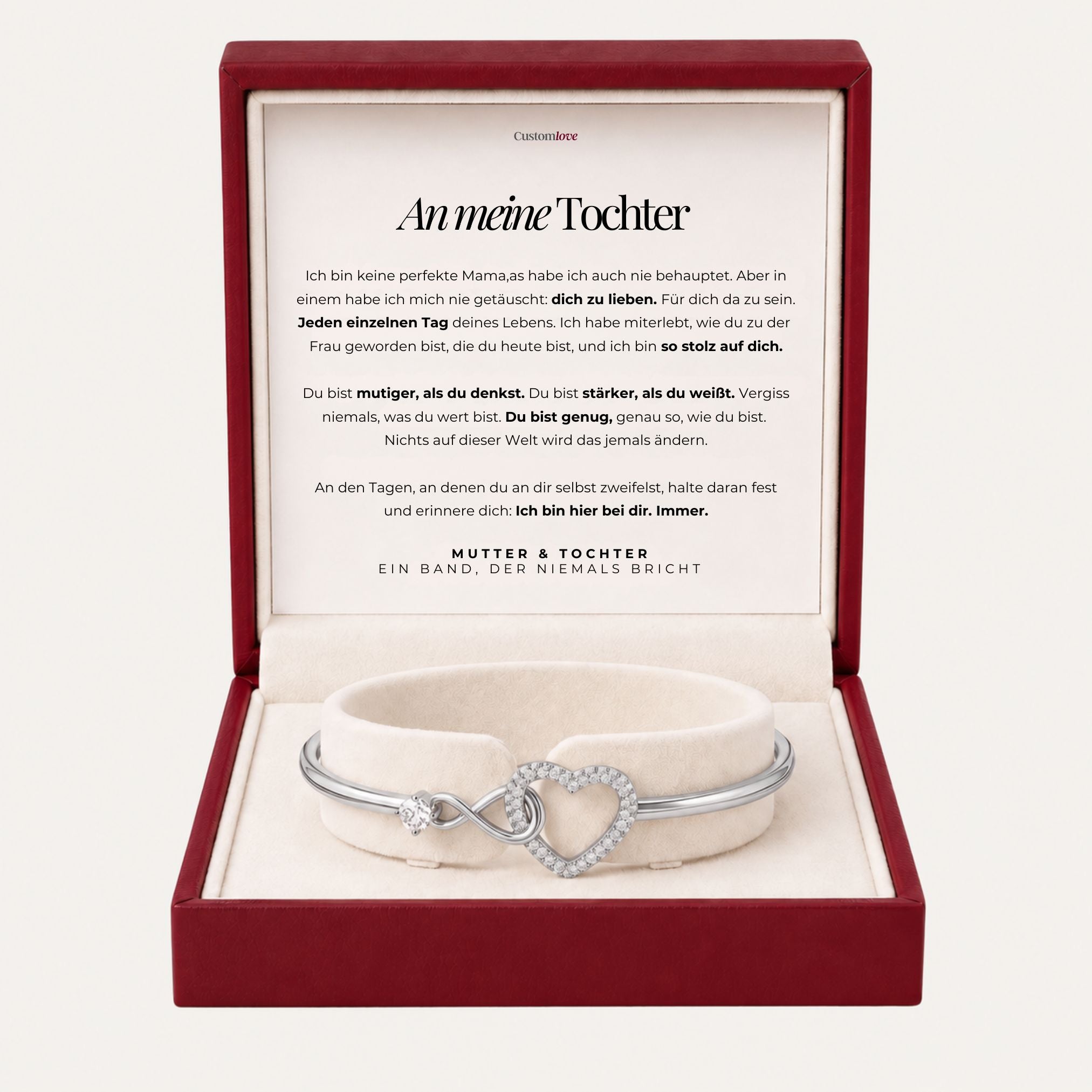 Mutter Und Tochter – Infinity Herz-Armband – So Stolz Auf Dich