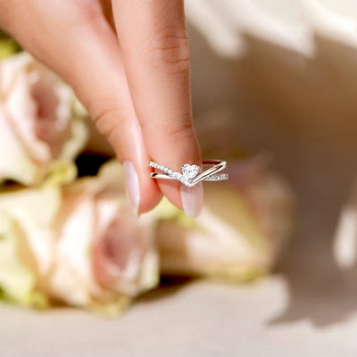 V Herz Ring