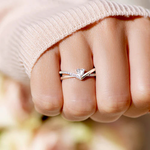 V Herz Ring