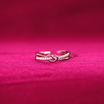Herz-Knotenring für Mutter und Tochter
