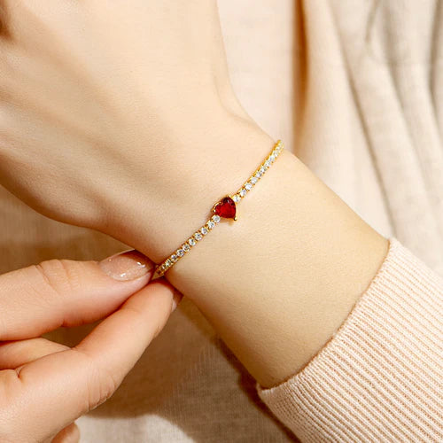 Herz-Tennisarmband