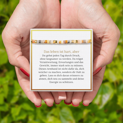 "Das Leben Ist Hart, Aber Du Bist Stärker" Armband