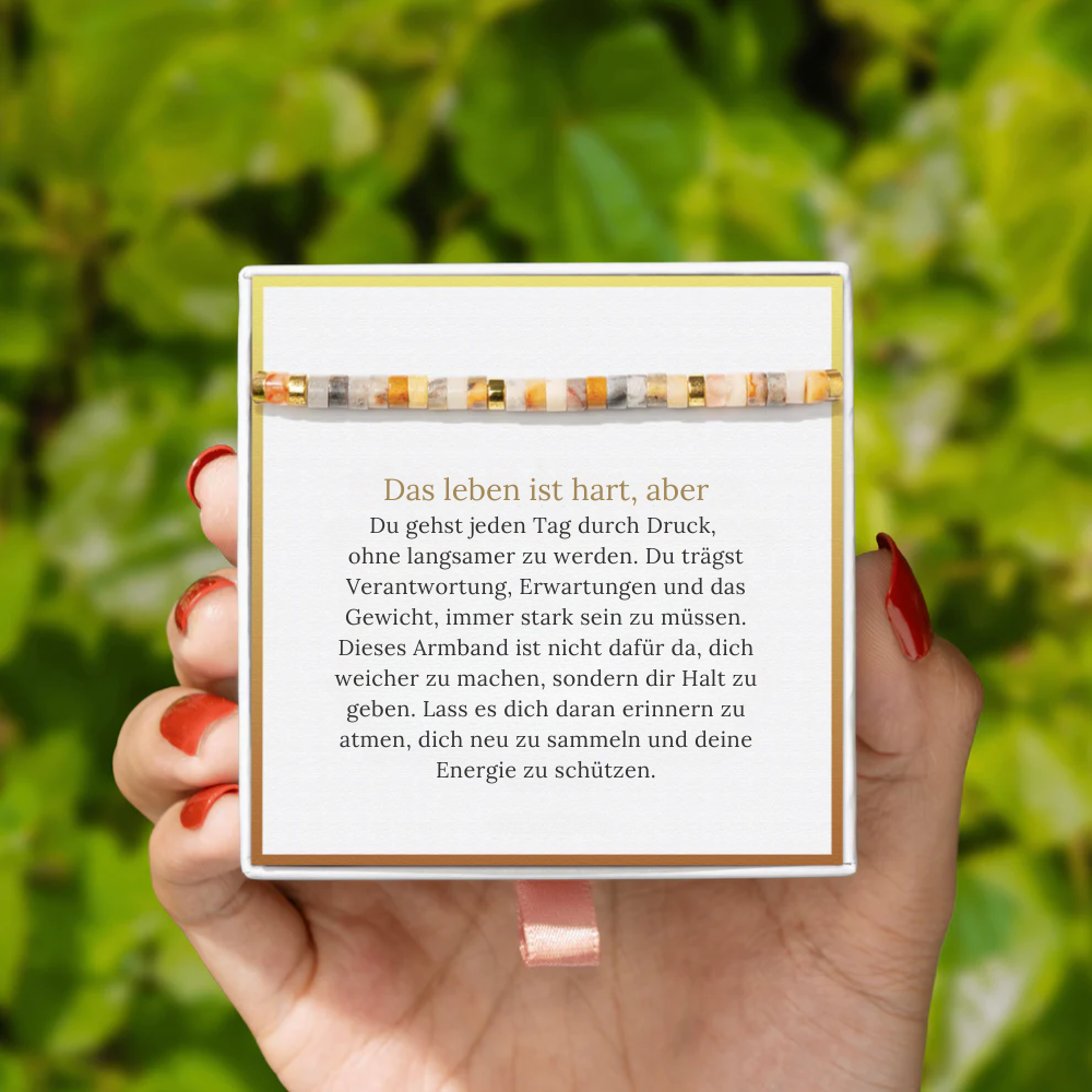 "Das Leben Ist Hart, Aber Du Bist Stärker" Armband