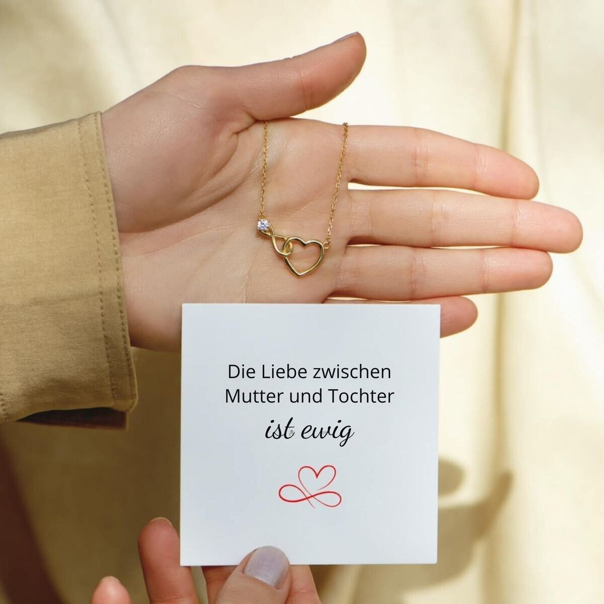 Mutter & Tochter – Unendliche Herz Halskette