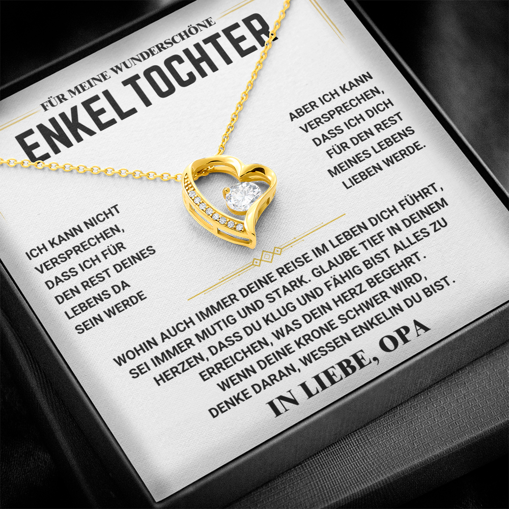 Für Meine Wunderschöne Enkeltochter - Forever Love Halskette – In Liebe, Opa