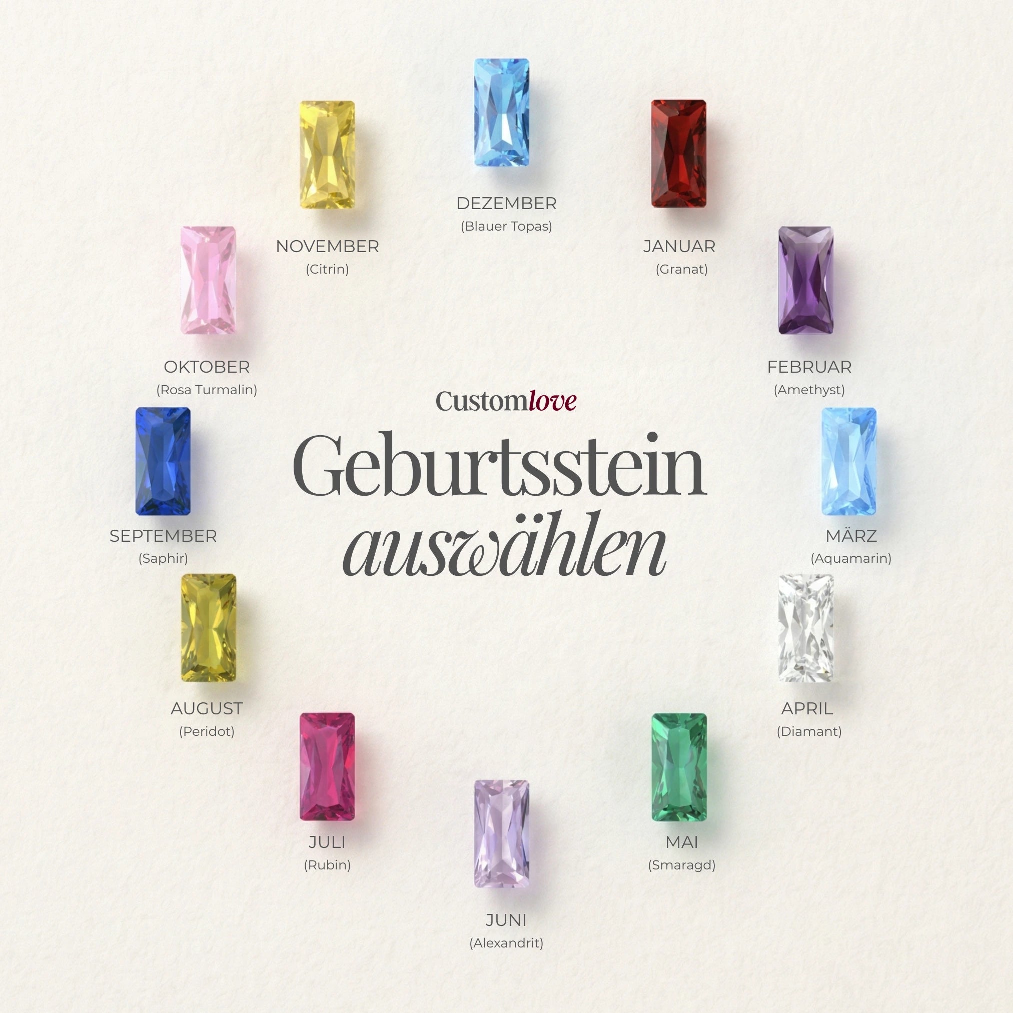 Personalisierbares Geburtsstein-Armband