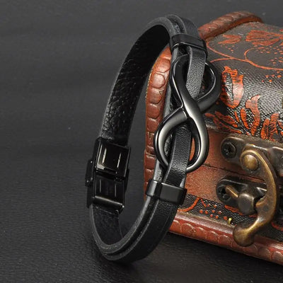 An Meinen Mann - Ich liebe dich; für immer - Infinity-Lederarmband