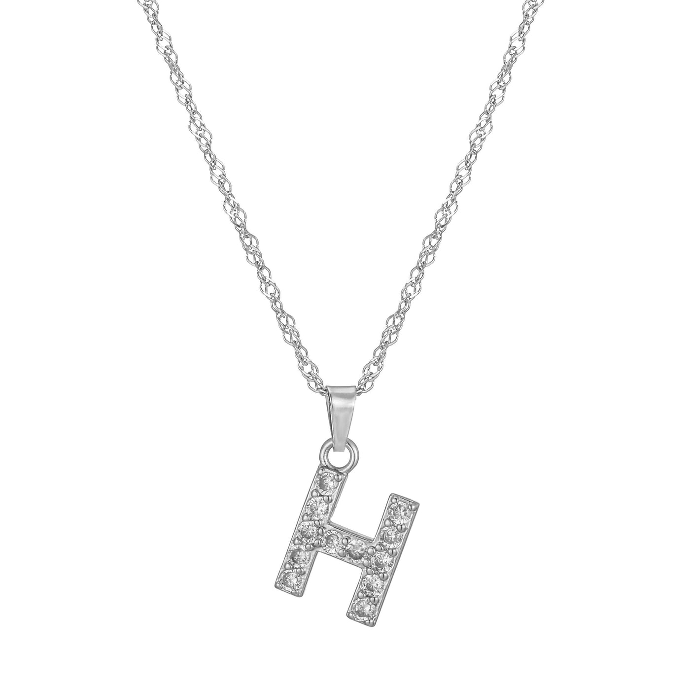 Buchstaben-Halskette mit Zirkonia