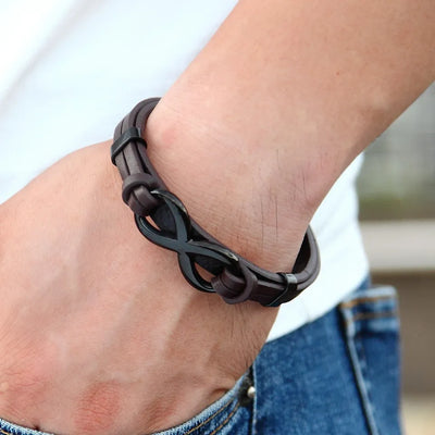 An Meinen Mann - Ich liebe dich; für immer - Infinity-Lederarmband