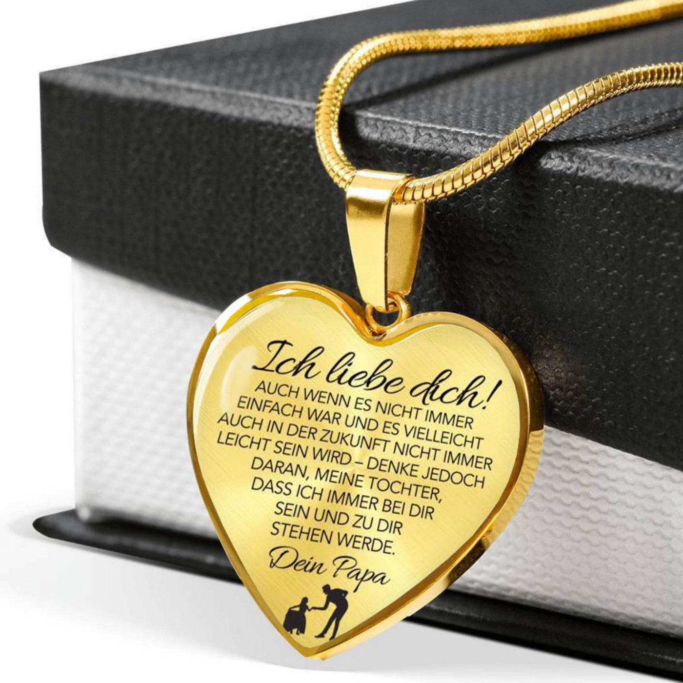 Liebesschmuck für meine Tochter - Herz-Halskette mit „Ich liebe Dich“