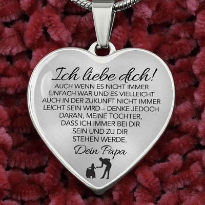 Liebesschmuck für meine Tochter - Herz-Halskette mit „Ich liebe Dich“