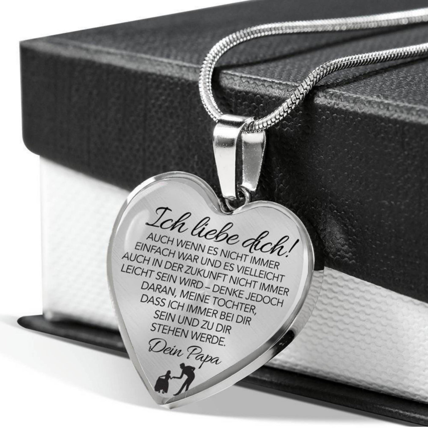Liebesschmuck für meine Tochter - Herz-Halskette mit „Ich liebe Dich“