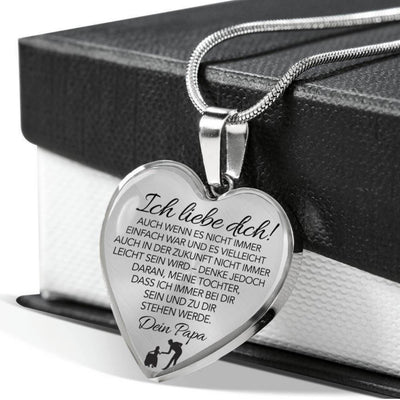Liebesschmuck für meine Tochter - Herz-Halskette mit „Ich liebe Dich“