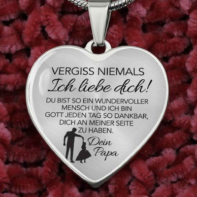 Herz-Halskette für meine Tochter - Ein ewiges Erinnerungsstück "Vergiss niemals
