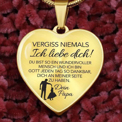 Herz-Halskette für meine Tochter - Ein ewiges Erinnerungsstück "Vergiss niemals