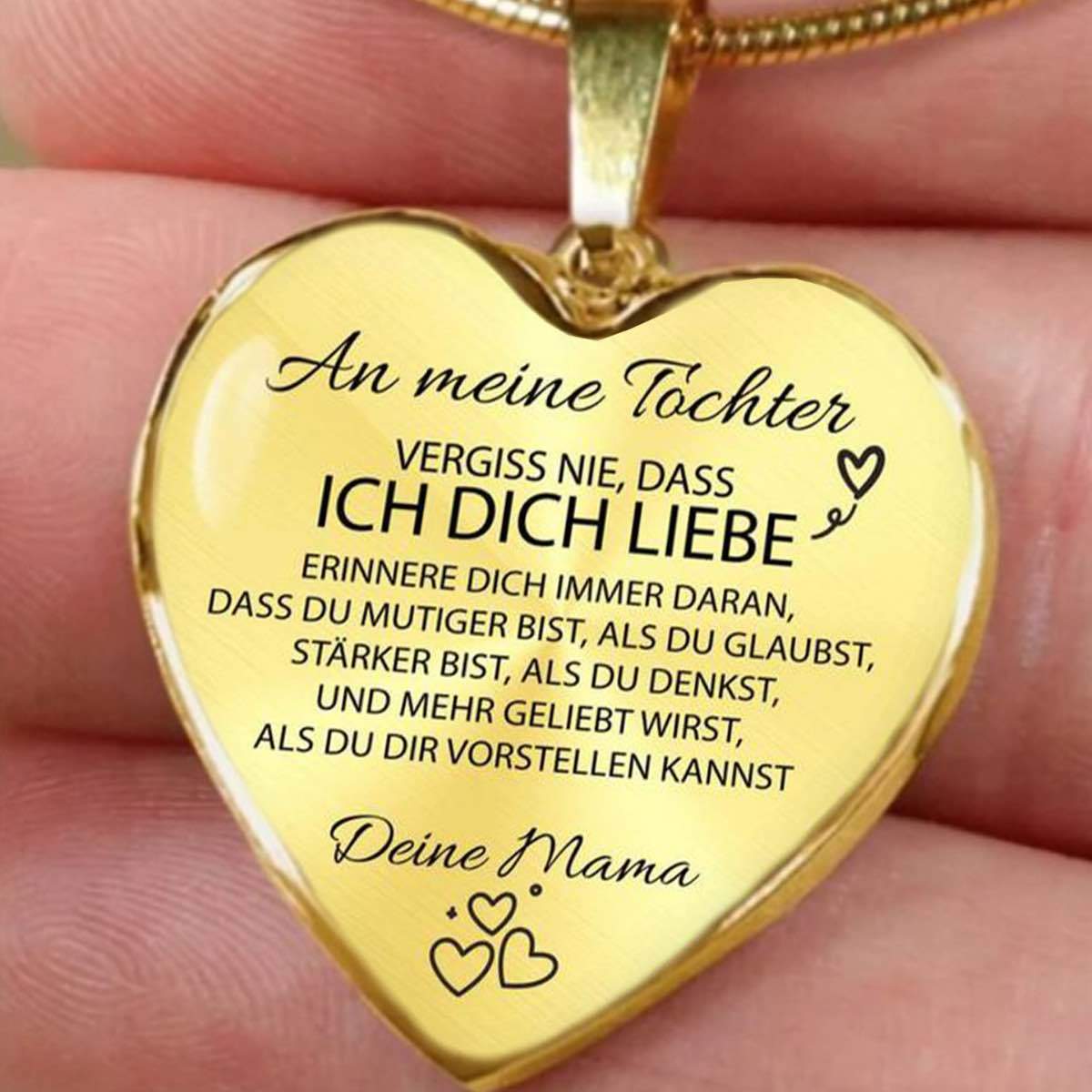 Herz-Halskette für meine geliebte Tochter - Ein liebevolles Geschenk von Mama
