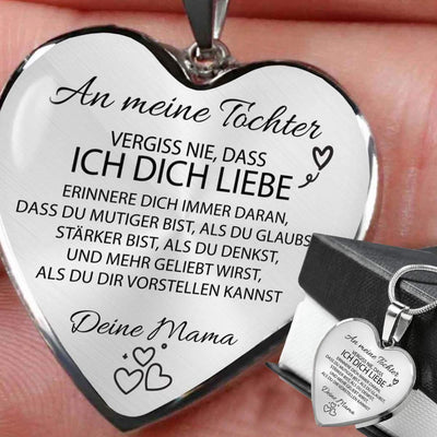 Herz-Halskette für meine geliebte Tochter - Ein liebevolles Geschenk von Mama