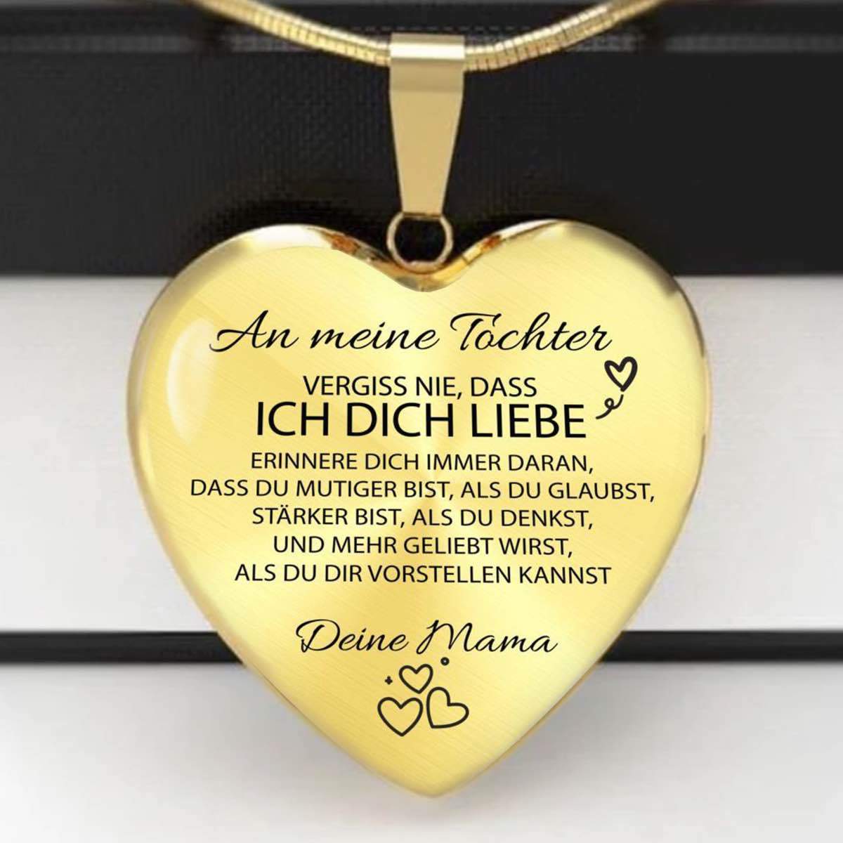 Herz-Halskette für meine geliebte Tochter - Ein liebevolles Geschenk von Mama