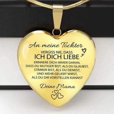 Herz-Halskette für meine geliebte Tochter - Ein liebevolles Geschenk von Mama
