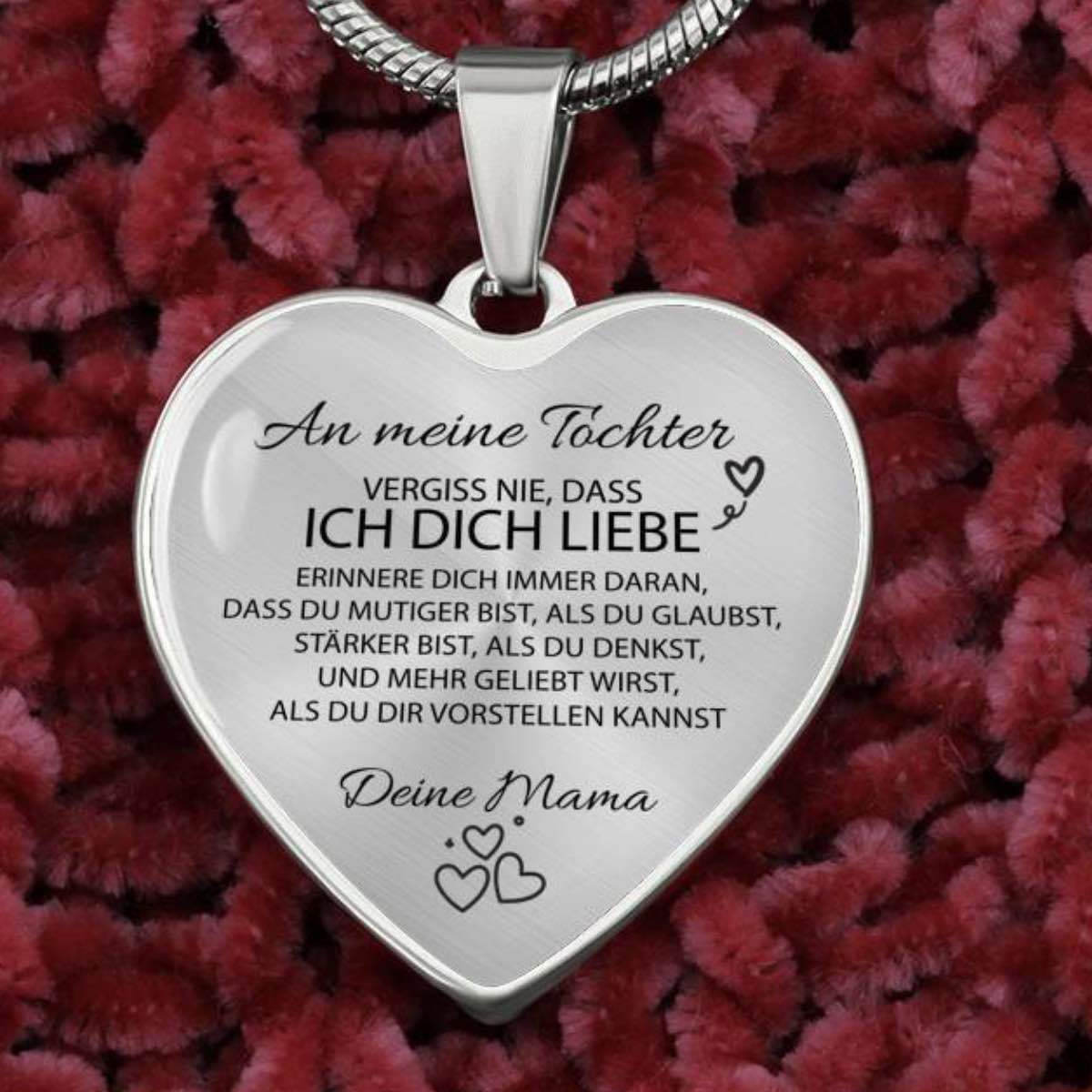 Herz-Halskette für meine geliebte Tochter - Ein liebevolles Geschenk von Mama