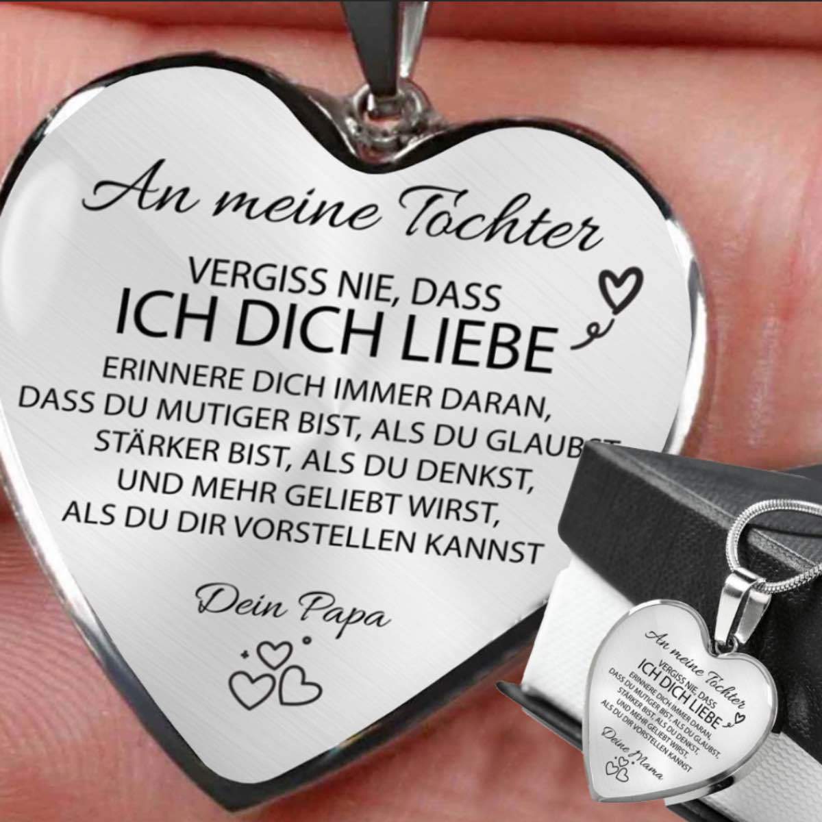 Herz-Halskette - Ein liebevolles Geschenk vom Papa an seine Tochter