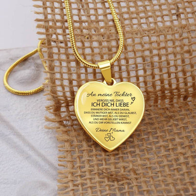 Herz-Halskette für meine geliebte Tochter - Ein liebevolles Geschenk von Mama