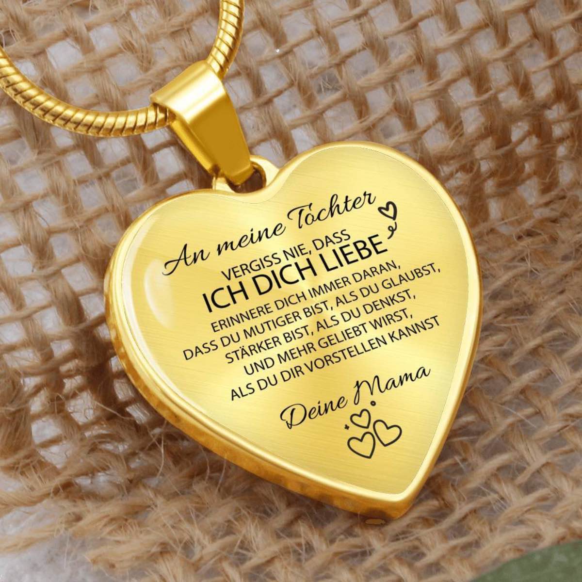 Herz-Halskette für meine geliebte Tochter - Ein liebevolles Geschenk von Mama