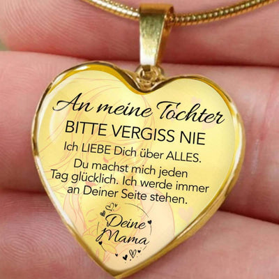 Herz-Halskette - Ein liebevolles Geschenk von Mama an ihre Tochter - Symbol der Glückseligkeit