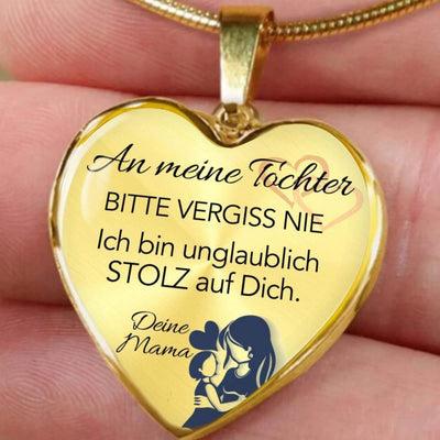 Herz-Anhänger-Halskette für meine Tochter von Mama - Ein Zeichen des Stolzes