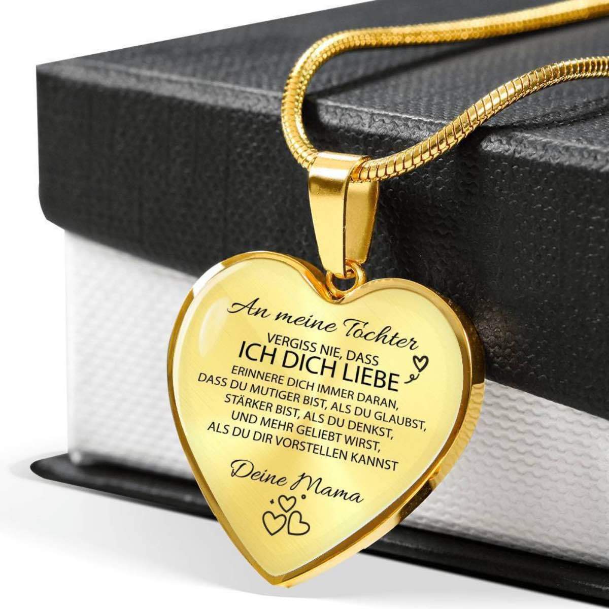 Herz-Halskette für meine geliebte Tochter - Ein liebevolles Geschenk von Mama
