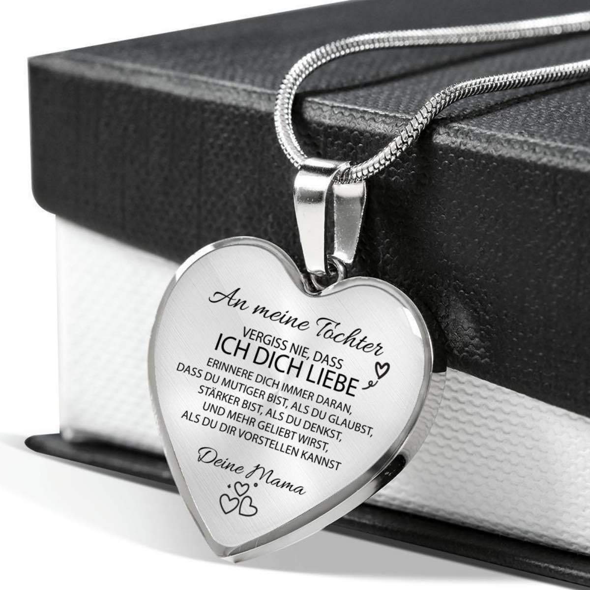 Herz-Halskette für meine geliebte Tochter - Ein liebevolles Geschenk von Mama