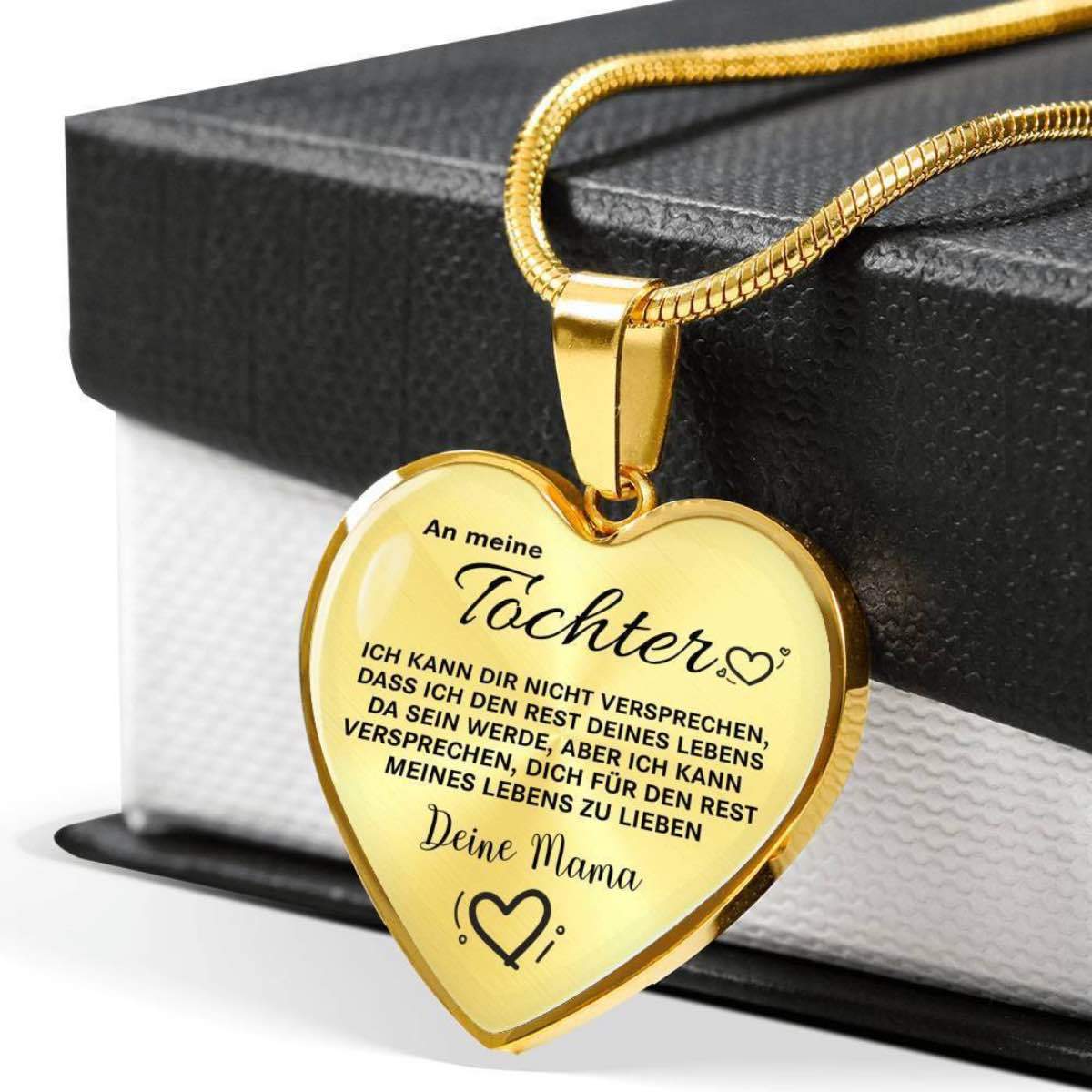 Glänzende Herz-Halskette - Ein liebevolles Geschenk von Mama an meine Tochter
