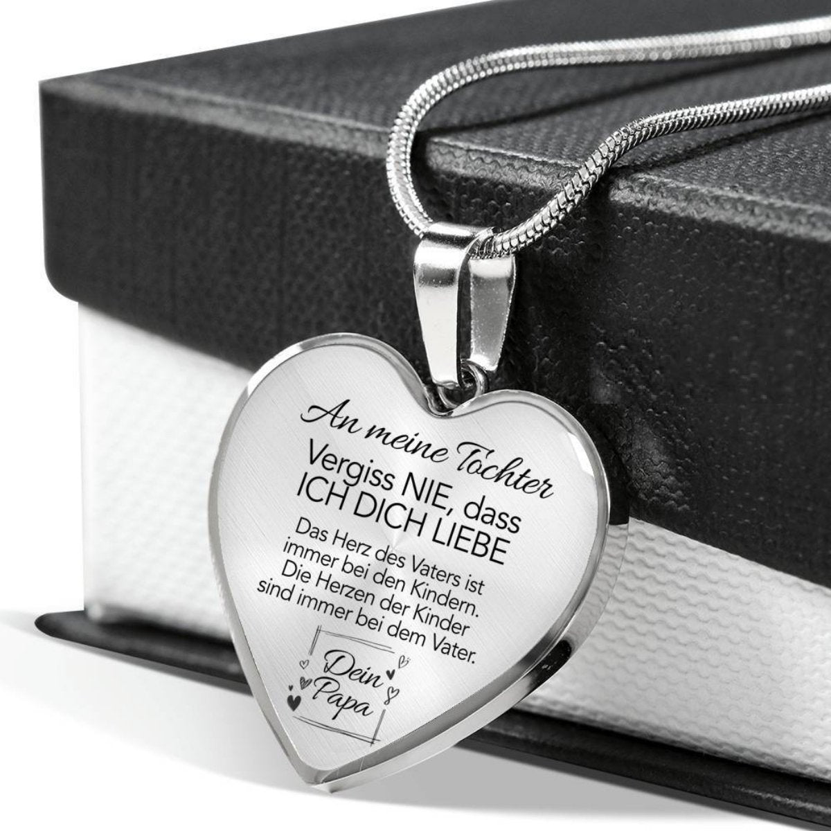 Elegante Herz-Halskette für meine Tochter - Ein liebevolles Geschenk von Papa