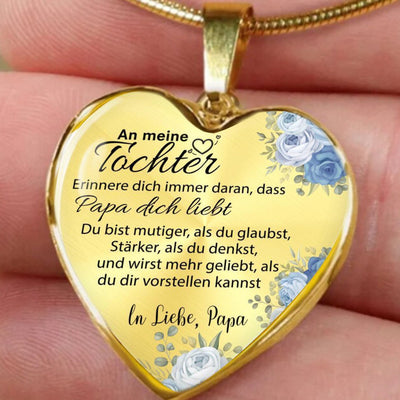 Mutige Herz-Halskette für meine Tochter - Zeige deine Liebe, Papa