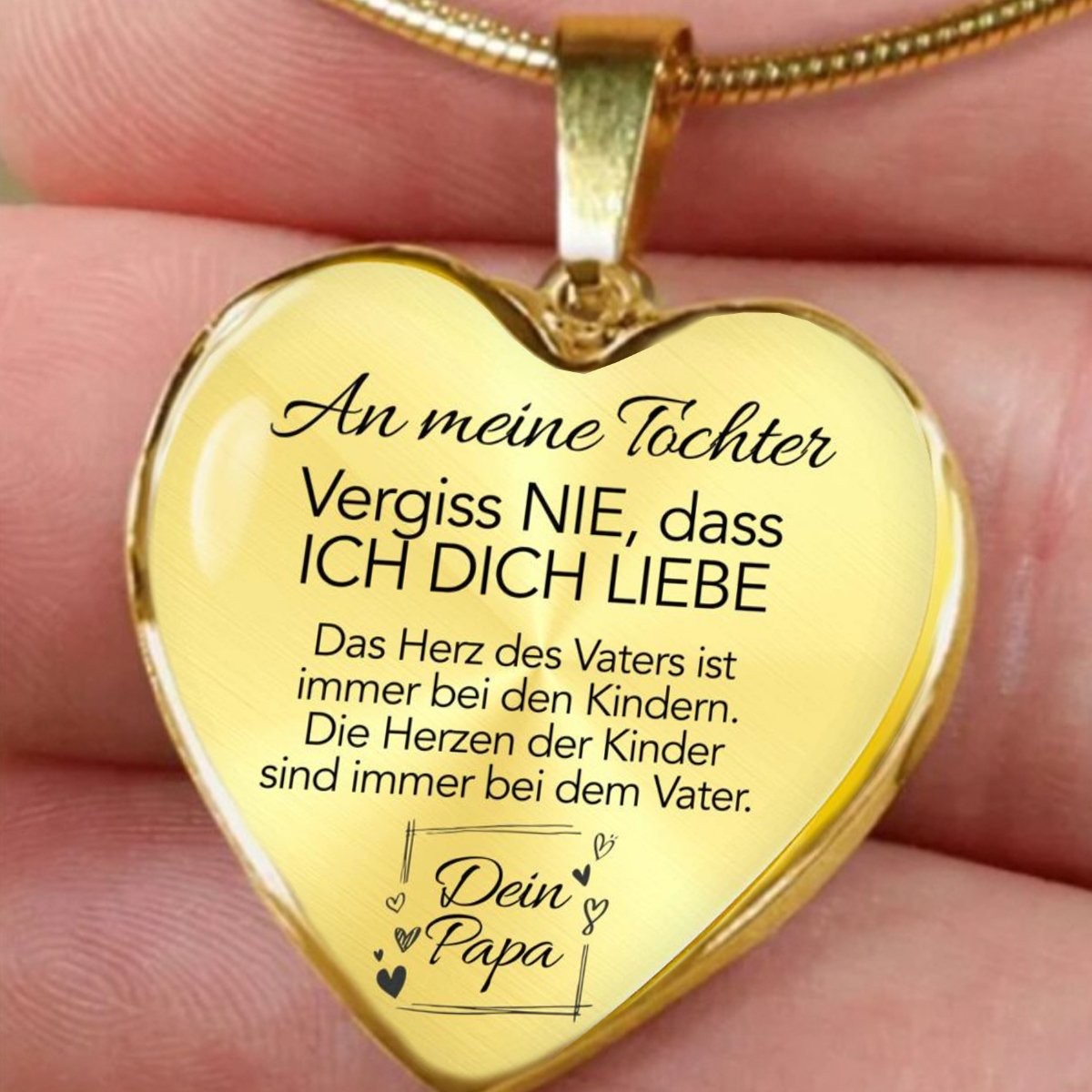Elegante Herz-Halskette für meine Tochter - Ein liebevolles Geschenk von Papa
