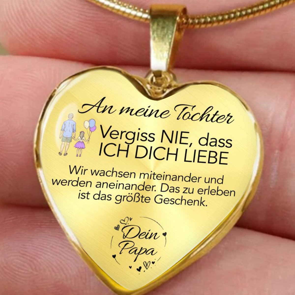 Herzförmige Halskette - Ein liebevolles Geschenk von Papa an seine Tochter