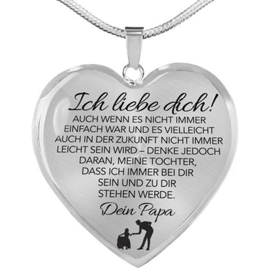Liebesschmuck für meine Tochter - Herz-Halskette mit „Ich liebe Dich“