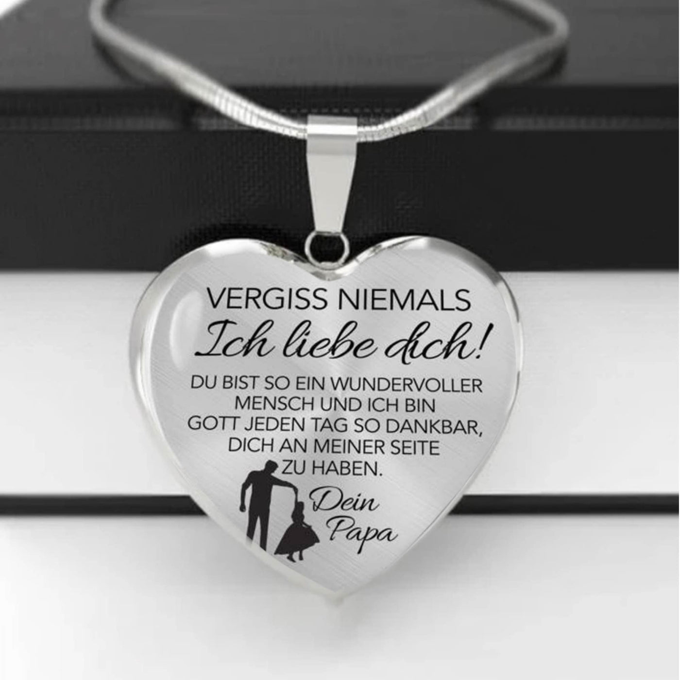 Herz-Halskette für meine Tochter - Ein ewiges Erinnerungsstück "Vergiss niemals