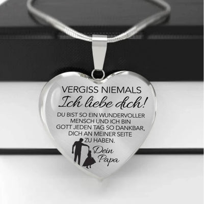 Herz-Halskette für meine Tochter - Ein ewiges Erinnerungsstück "Vergiss niemals