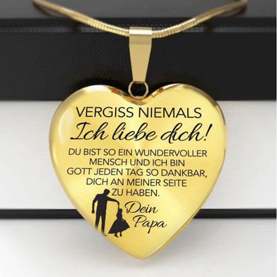 Herz-Halskette für meine Tochter - Ein ewiges Erinnerungsstück "Vergiss niemals