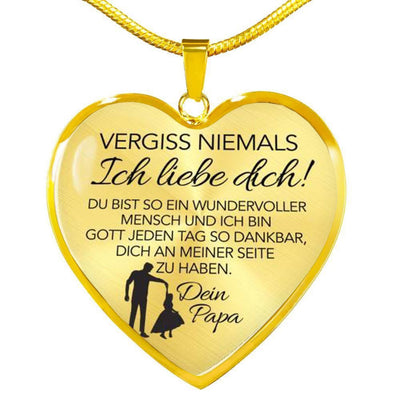 Herz-Halskette für meine Tochter - Ein ewiges Erinnerungsstück "Vergiss niemals