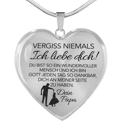 Herz-Halskette für meine Tochter - Ein ewiges Erinnerungsstück "Vergiss niemals