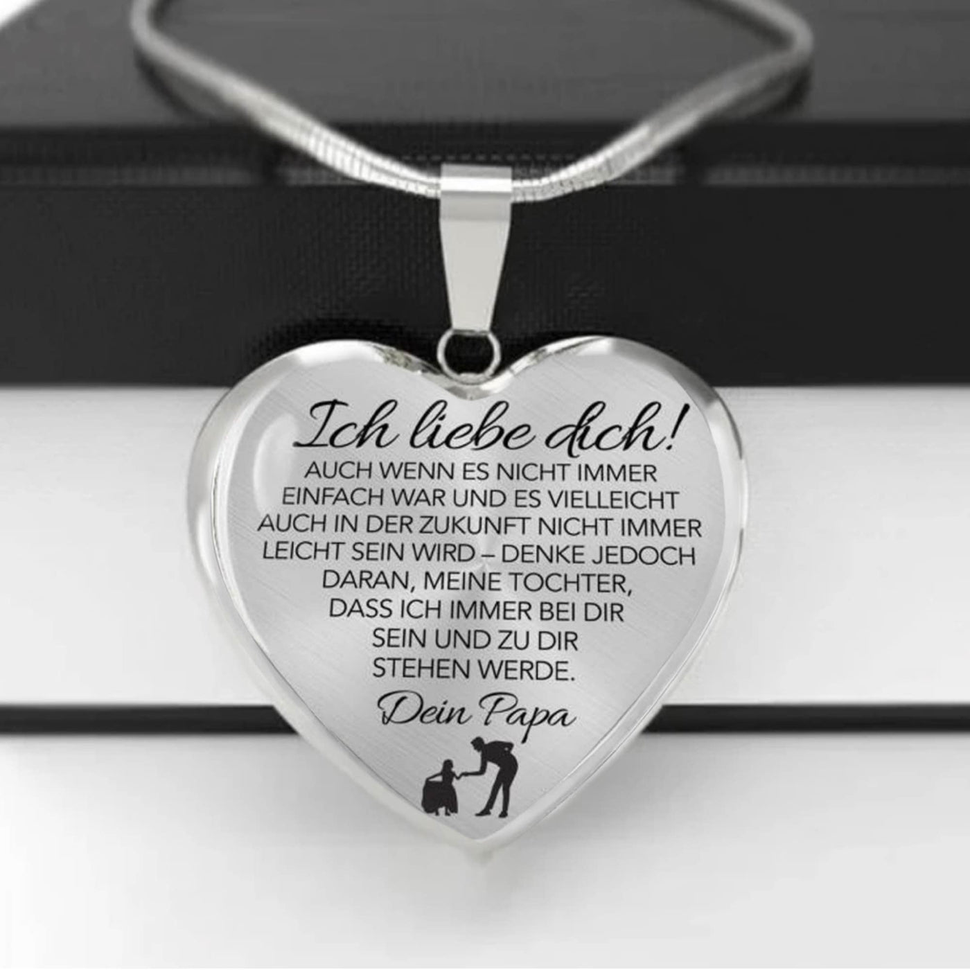 Liebesschmuck für meine Tochter - Herz-Halskette mit „Ich liebe Dich“
