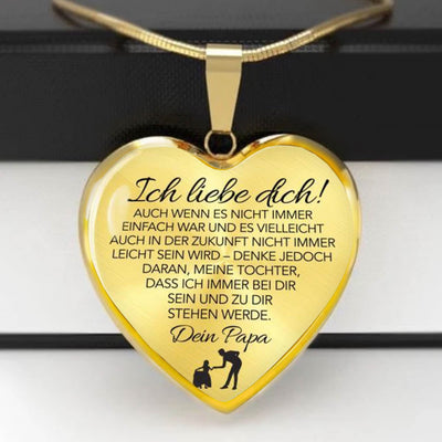 Liebesschmuck für meine Tochter - Herz-Halskette mit „Ich liebe Dich“